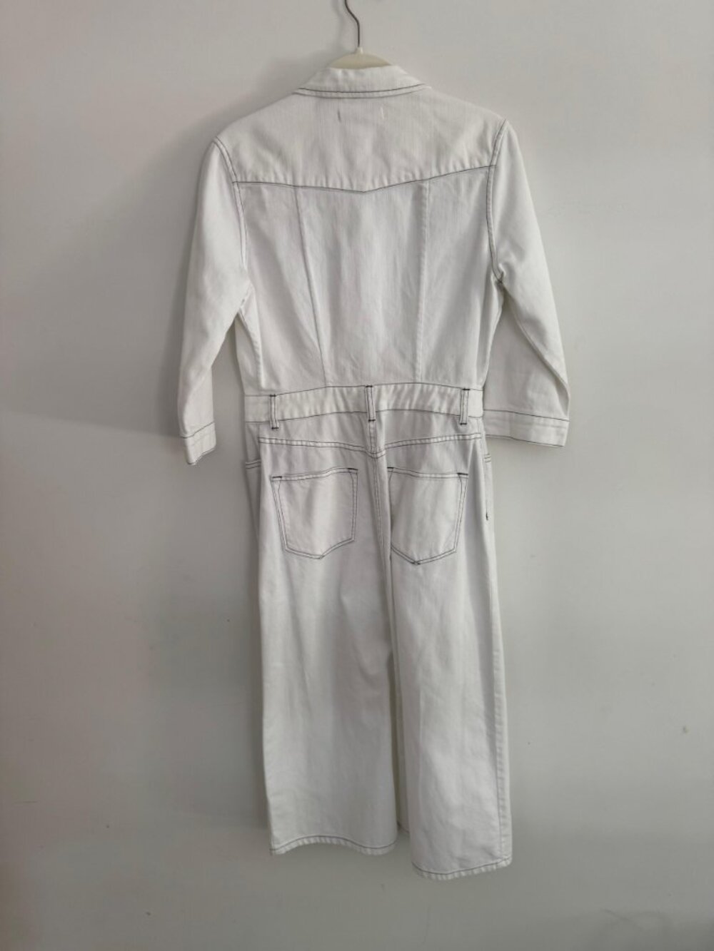 AllSaints White Denim Shirt Dress UK 10
